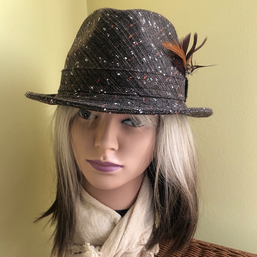 NWOT Brown Tweed Hat by The San Diego Hat Co